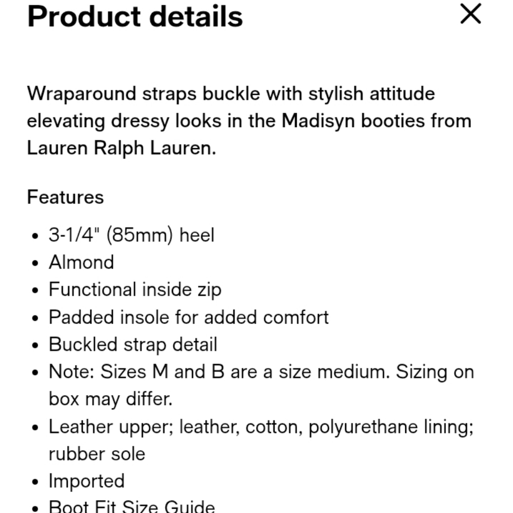 NWT: RALPH LAUREN, MADISYN CALFSKIN BOOTIE HEEL. - Picture 4 of 5